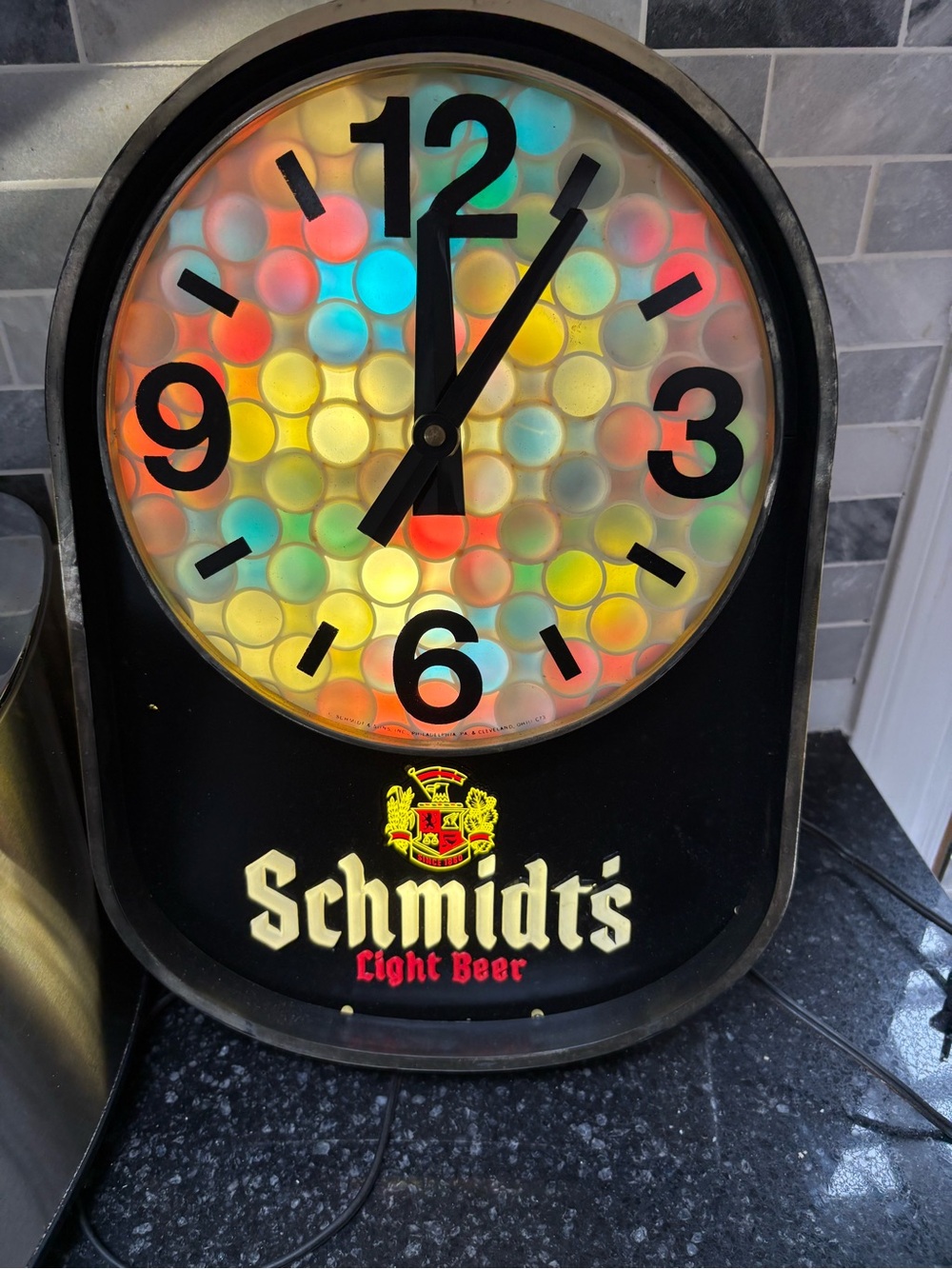Vintage MCM Kaleidoscope Wall Clock